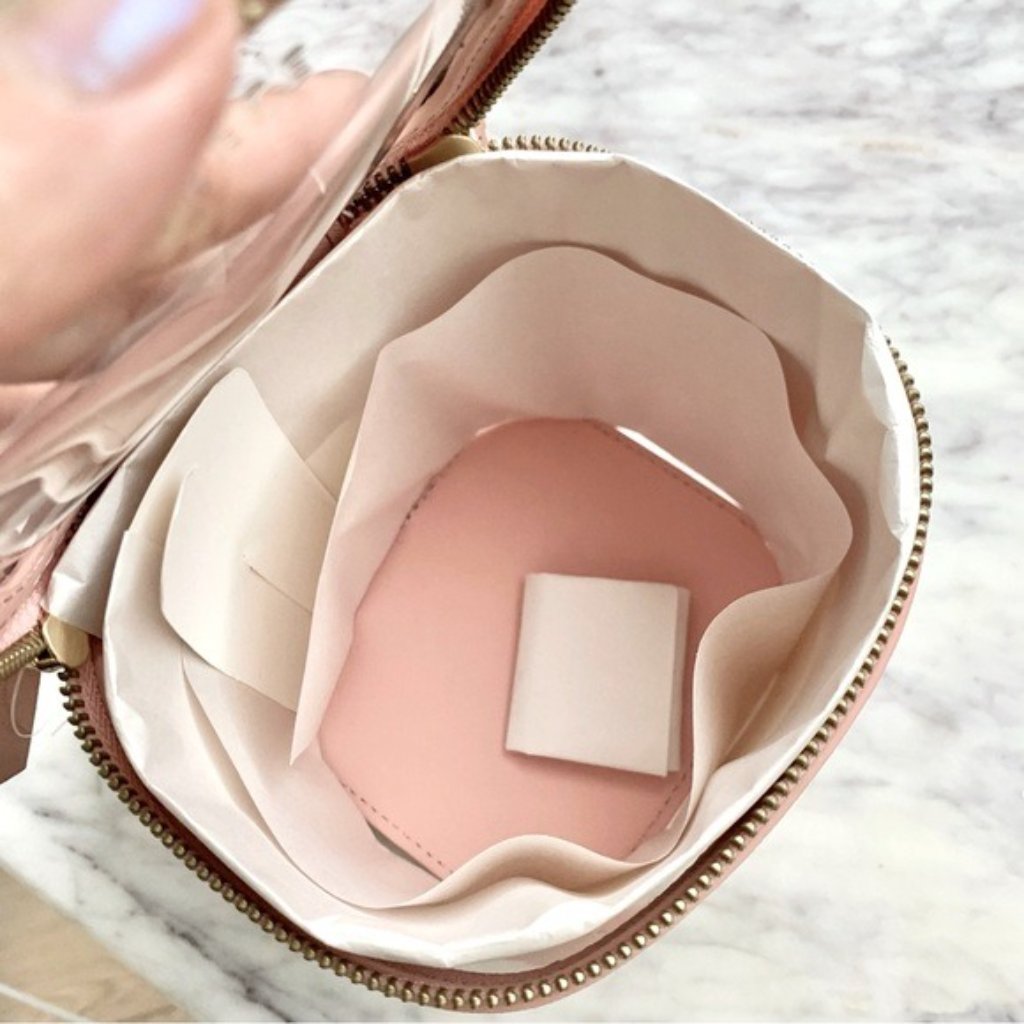 Blush Pink Clear Cosmetic Case With Handle — image 8 of 8